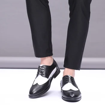 2019 Italian Elegant, Dimensiune Mare 38-48 Barbati Pantofi Rochie Blucher Oxford Pantofi Domnilor Tinuta Petrecere de Nunta de Piele de sex Masculin Încălțăminte K6-10