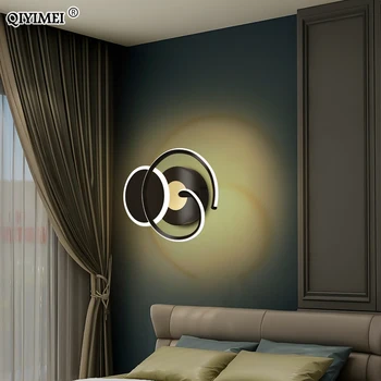 Modernă cu LED-uri Lămpi de Perete Pentru Camera de zi Dormitor Noptieră Studiu Coridor, Culoar Nou Aurul Negru Lumina Interioară corp de Iluminat Estompat