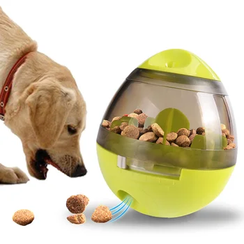 Noua jucărie interactiv caine pisica bowl feeder alimentator cu apă castron câine de companie pisica pui pahar scurgeri de alimente mingea