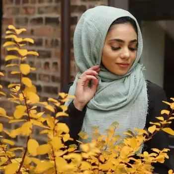 Culori noi de Colectare Șal Lung Pentru Femei de Moda de Bumbac Hijabs Văl Musulman Solid Islam Modest Headwrap Furat 180X100CM