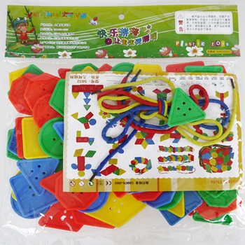 1 Set Copii Puzzle-uri Tangram Joc de Logica Montessori Jucarii pentru Copii Filetare Butoane de Învățământ IQ Games Mana-ochi Formare Cadou