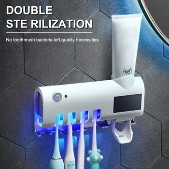 Antibacteria Periuta de dinti Sterilizator Suport Multi-funcție Automată de Pasta de dinti Dozatorul Storcator Sterilizator UV Baie Set