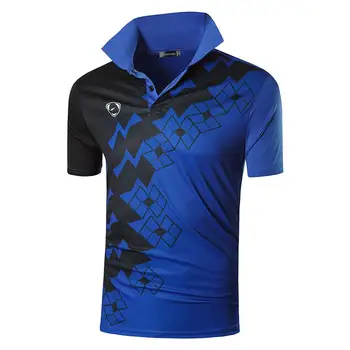 Jeansian Sport de Bărbați Tricou Tricouri Polo POLOS Poloshirts de Golf, de Tenis, de Badminton Dry Fit Maneca Scurta LSL224 Blue2