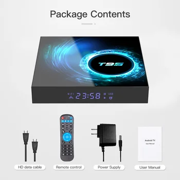 TV Box Android 10 4G 64G Suport 6K 30FPS YouTube, Google Play, Google Voice Assistant LEMFO T95 H616 Smart Set Top Box 2020 3D