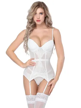 Jian Peng transfrontaliere hot-vânzare Europene și Americane de lenjerie intima, costume sexy perspectivă vestă albă lenjerie de corp pentru femei