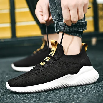 2021 Primăvară Adidasi Casual Barbati Original Designeri Dantelă ochiurilor de Plasă Respirabil Sprot Stil Pantofi Galben Tendință de Moda Pantofi pentru Bărbați