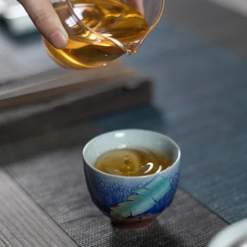 Kung Fu Ceașcă de Ceai Cuptor Coapte Ceașcă de ceai Ceașcă de Ceai Singură Ceașcă de Ceai 5 Set Cadou Mână Cadou Mare Maestru Cana Ceramica Cești de ceai ceașcă de Ceai costum