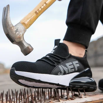 LEOSOXS Respirabil Pantofi de protecție din Oțel Picior Anti-zdrobitor bombeu metalic Plus Dimensiune Bărbați și Femei, Confort Adidași ochiurilor de Plasă de Dropshipping