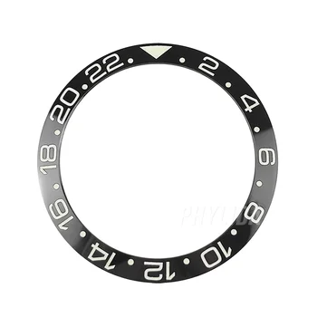 FIERBINTE 38mm Negru Super Luminos GMT Înaltă Calitate Bezel Ceramica Introduce Inel Ceas Bezel se Potrivesc GMT Ceas SKX007/009 Înlocui