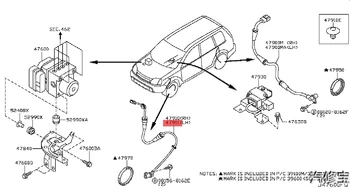 Față Stânga 47911-8H300 479118H300 ABS Senzor de Viteză a Roții Pentru Nissan X-Trail XTrail T30 2002-2003 47911 8H300 de Brand Nou