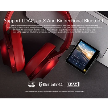Hidizs AP80 Hi-Res ES9218P Ultraportabil Bluetooth Muzică HIFI MP3 Player LDAC USB DAC DSD 32/64 FALC DAP