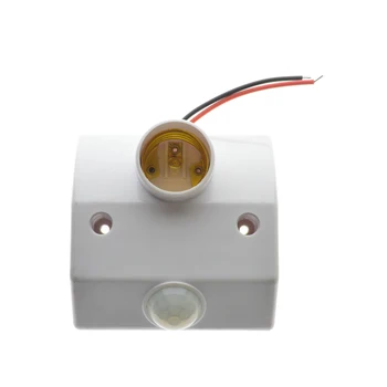 E27 AC 220v 50/60HZ 5LUX Mișcare de Detectare Comutator Senzor de Mișcare Infraroșu Lumină Automată Titularul Lampă Comutator Alb