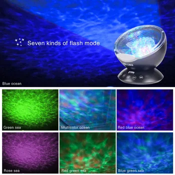 Ocean Wave Cerul Înstelat Aurora LED Lumina de Noapte Proiector Luminaria Noutate Lampa USB Lampa Veioza Iluzie pentru Copil Pentru Copii