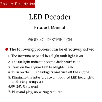 2 BUC LED-uri Auto Decodor Anti Hyper Flash Clipi Eroare Anula Canbus H1/H4/H7/H11/9005/9006 Faruri Decodor Adaptor Anti-Flicker