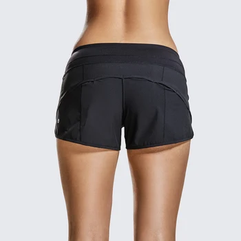 Femei Antrenament de Sport de Funcționare Activ pantaloni Scurți cu Fermoar Buzunar - 2.5 inch