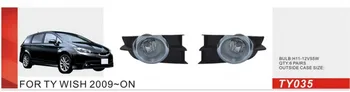 Qirun ansamblului lămpii de ceață lumini+capace+fire+comutator pentru Toyota WISH 2009-PE