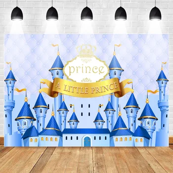 Desene animate Castelul Fantezie Fotografice Fundal Nou-născut Micul Prinț Ziua de Fundal pentru Băiat Albastru Castel de Basm, Fundaluri