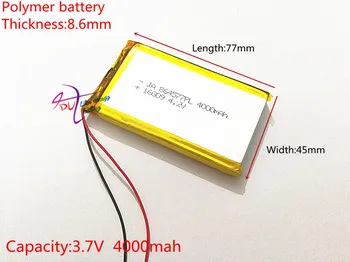 3,7 v litiu-polimer baterie de 4000 mah 864577 mobile de alimentare tableta de 7 'tabletă