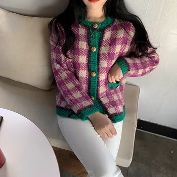 JXMYY 2020 coreean Primavara Pulovere Tricotate Lady Vintage Carouri Cardigan Tricot Moda de sex Feminin Pulover Haina pentru Femei Îmbrăcăminte