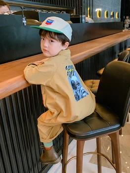 Băiatul de Bumbac Subțire Combinezon Port 2020 Primăvara și Toamna Salopeta Stil coreean Copii Îmbrăcăminte Pantaloni