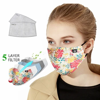 Femei Bumbac PM 2,5 gura Masca anti mască de praf, filtru de carbon activ Windproof Gura-mufla bacterii dovada Gripa măști de Față Îngrijire