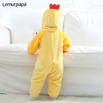 Pui Amuzant Romper Baby Haine De Iarnă De Desene Animate De Animale Trusou Copil Fată Băiat Pijama Nou-Petrecere De Carnaval Salopeta Kigurumis