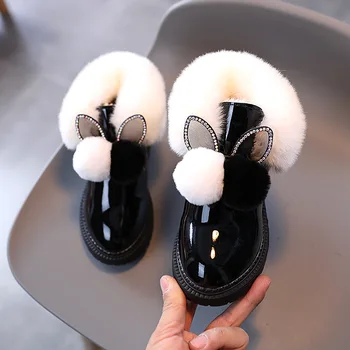 Iepuri Urechi Cizme Fete de Iarna Cizme de Blană Cald Pantofi de Iarna pentru Fetita Cizme de Zapada Copii Plus valva de siguranta Încălțăminte SP094