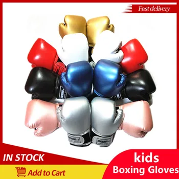 1 Pereche De Copii Pentru Copii Mănuși De Box Respirabil Mănuși Din Piele Sanda Taekwondo Mănuși De Box De Formare Mănușă Copii Echipament De Box
