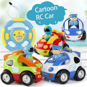 Desene animate Masina RC Jucărie Cu Sunet și Lumină Copil Control de la Distanță Masina Drăguț Jucării RC Electric de Poliție Vehicule Pentru Copii Cadouri