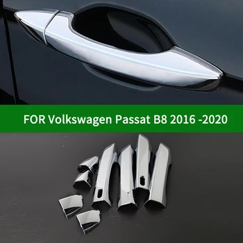 PENTRU Volkswagen Passat B8 2016-2020 Accesoriu lucios crom argint mânerul ușii capace trim 2017 2018 2019