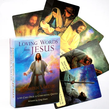 Iubitor de Cuvinte De la Isus Cărți de Tarot Oracle Versiunea în limba engleză 44pcs Jocuri Petrecere de Familie Joacă Punte Carte de Joc de Masă