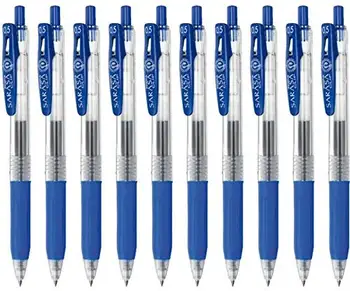 10 buc Zebra Sarasa JJ15 Clip 0.5 Retractabil Gel Ink Pen Rubber Grip, 0.5 mm, Albastru/Negru/Rosu/Albastru Inchis Cerneală Valoarea Setată