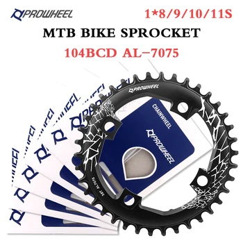 PROWHEEL 104 BCD Rotund Îngust Larg Foaia de biciclete de Munte AL7075 32T 34T 36T 38T 40T 42T MTB biciclete Angrenajul Dinților placă de Piese