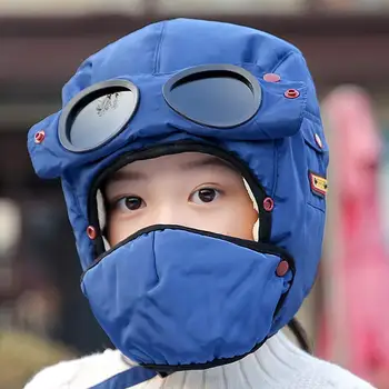 5-10 Ani Copii de iarna bomber pălării balaclava masca windproof căptușite cu fleece hat băieți fete earflaps cap de schi