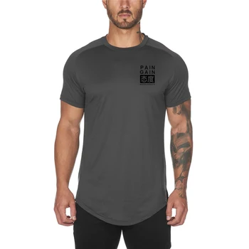 Noi Săli de sport Îmbrăcăminte de Modă O-gât T Cămașă Bărbați ochiurilor de Plasă Respirabil Mens Fitness cu Maneci Scurte t-shirt Strans Tricou Casual de Vara de Top