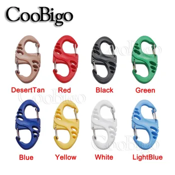 50pcs Colorate Carabină 8 S Forma Snap Hook Clip Pentru Exterior Pacacord Șnur Tabără Rucsac Cataramă de Eliberare Rapidă Lanț Cheie Inel