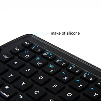 Bluetooth Pliabil Mini Tastatura pentru Telefon Mobil, Tableta Pad Laptop Smart TV Alb Negru Portabil Tastatura Windows, Android, IOS