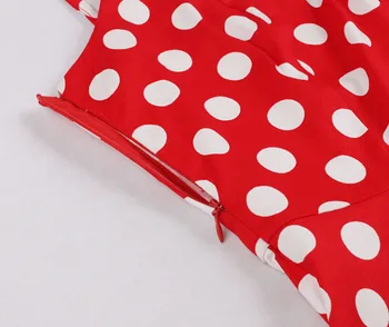 Curea de spaghete Petrecere Swing ' 50 Rochie Retro Polka Red Dot Imprimate Cravată Față de Femei Halat de Epocă O Linie Plus Dimensiunea Vestidos