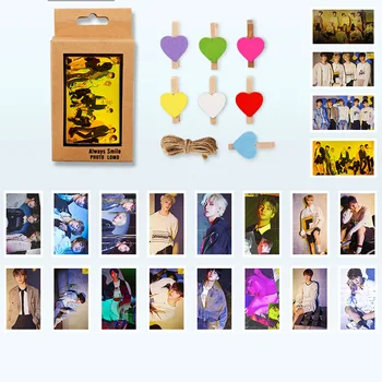 20buc/set K-pop fără stăpân Foto copii Galben de carduri de Lemn de Moda NOU Album HD de bună calitate fără stăpân copii photocard K-POP LOMO Card