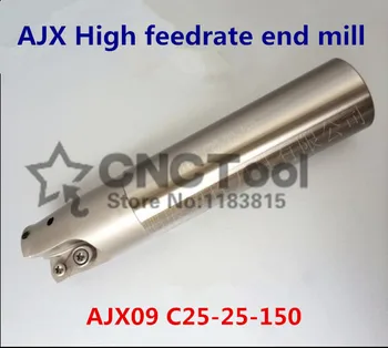 AJX09 C25-25-150 Fața End freze AJX Mare avansul frezei,de Mare Viteză de Frezat freze Indexabile