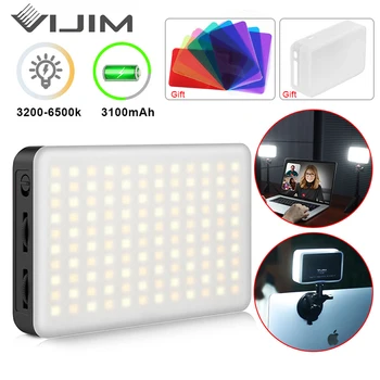VIJIM VL120 Video cu LED-uri de Lumină cu Softbox și RGB Filtre de Culoare Bi-Color LED-uri aparat de Fotografiat Lumina Estompat 3200K-6500K pentru Vlog-ul de Fotografiere