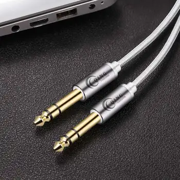 6.35 mm și 6,35 mm Stereo Cablu de 1/4 Inch de sex Masculin TRS Vorbitor Amp Cablu Nailon Împletite 6.5 mm Jack Cablu pentru Mixer Amplificator de Bass 6,35 mm