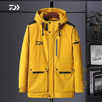 Jacheta de pescuit de Iarnă haine pentru Pescuit de Îmbrăcăminte pentru Bărbați Multi-buzunar Termală în aer liber cu Gluga Alpinism, Pescuit Tricou