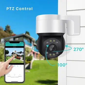 1080P Camera PTZ Camera PoE IP de Exterior 2MP, 4 x Digital Zoom Două căi Audio AI Omului Alarmă de Detectare Camera Speed Dome SD Card Slot