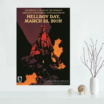 Noi Hellboy Arta Poster Personalizat Canvas Arta Poster Acasă Decor Pânză Tesatura De Perete Poster De Imprimare Tesatura De Matase