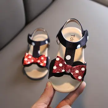 Noi Vara sandale Copii fete pantofi pentru Sugari Copii sandale Copii Fete Minnie Bow Printesa de Cauciuc Sandale Pantofi