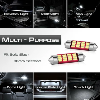 2x 36mm C5W C10W 4014 LED-uri CANBUS Masina Feston Lumina de Înmatriculare Lampă de Lumină pentru BMW Mini R50 R52 R53 R55 R56 R57 R60 6000K 12V