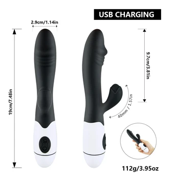 USB G-Spot Vibratoare Jucarii Sexuale pentru Femei Dildo Vibrator Rabbit Vaginal, Clitoridian masaj Realist Penisul Sex Oral Erotic Jucarii