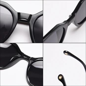 Peekaboo stil coreean tr90 bărbați ochelari de soare polarizat poligon negru de moda ochelari de soare pentru femei uv400 articole pentru cadouri maro gri