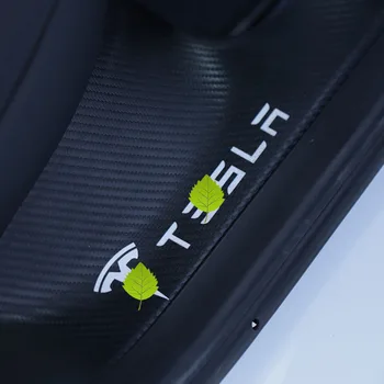 1Set Autocolant Auto Door Edge Protector pentru Tesla Model 3 Portiera din Fibra de Carbon din Piele Pervazul Anti Scratch Filmul Accesorii Auto